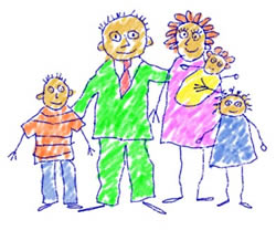 Crayon Family Drawing